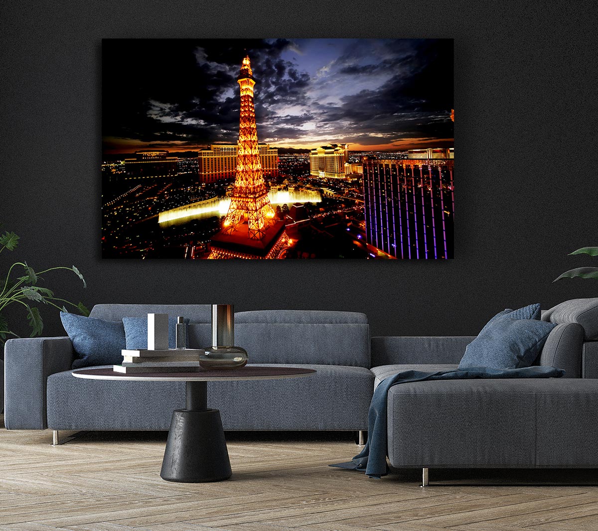 Paris Eiffel Tower Golden Night Glow
