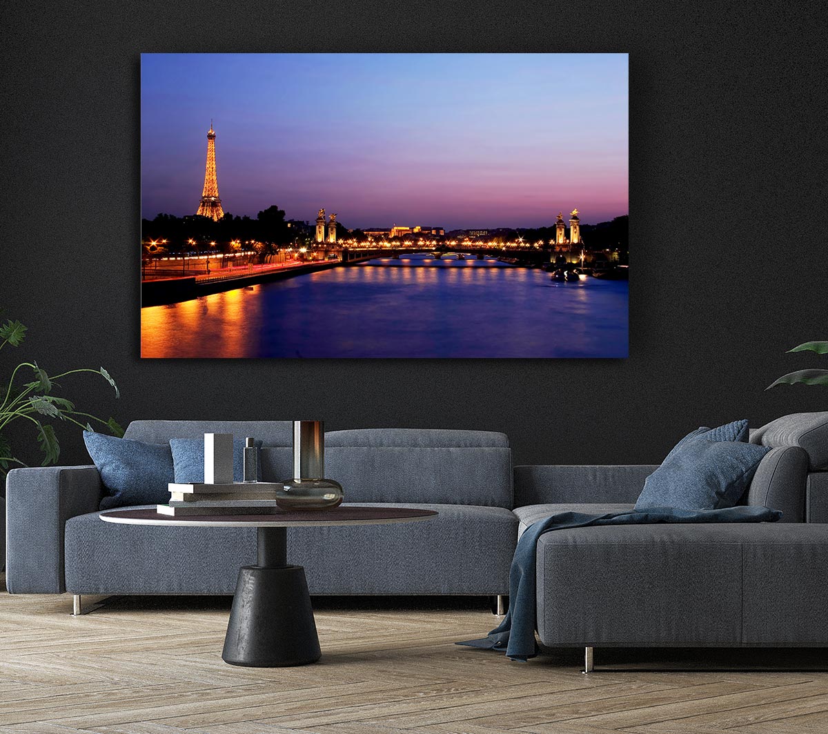 Paris Seine River At Night