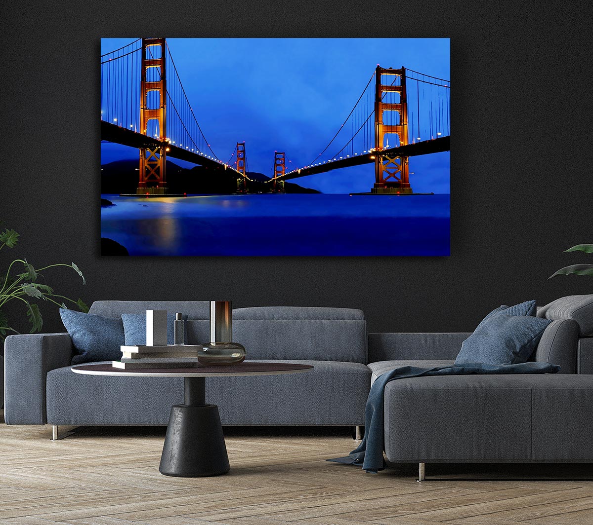 San Francisco Bridge Twins Blue Hue