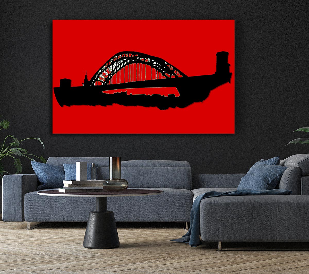 Sydney Harbour Bridge Retro Red