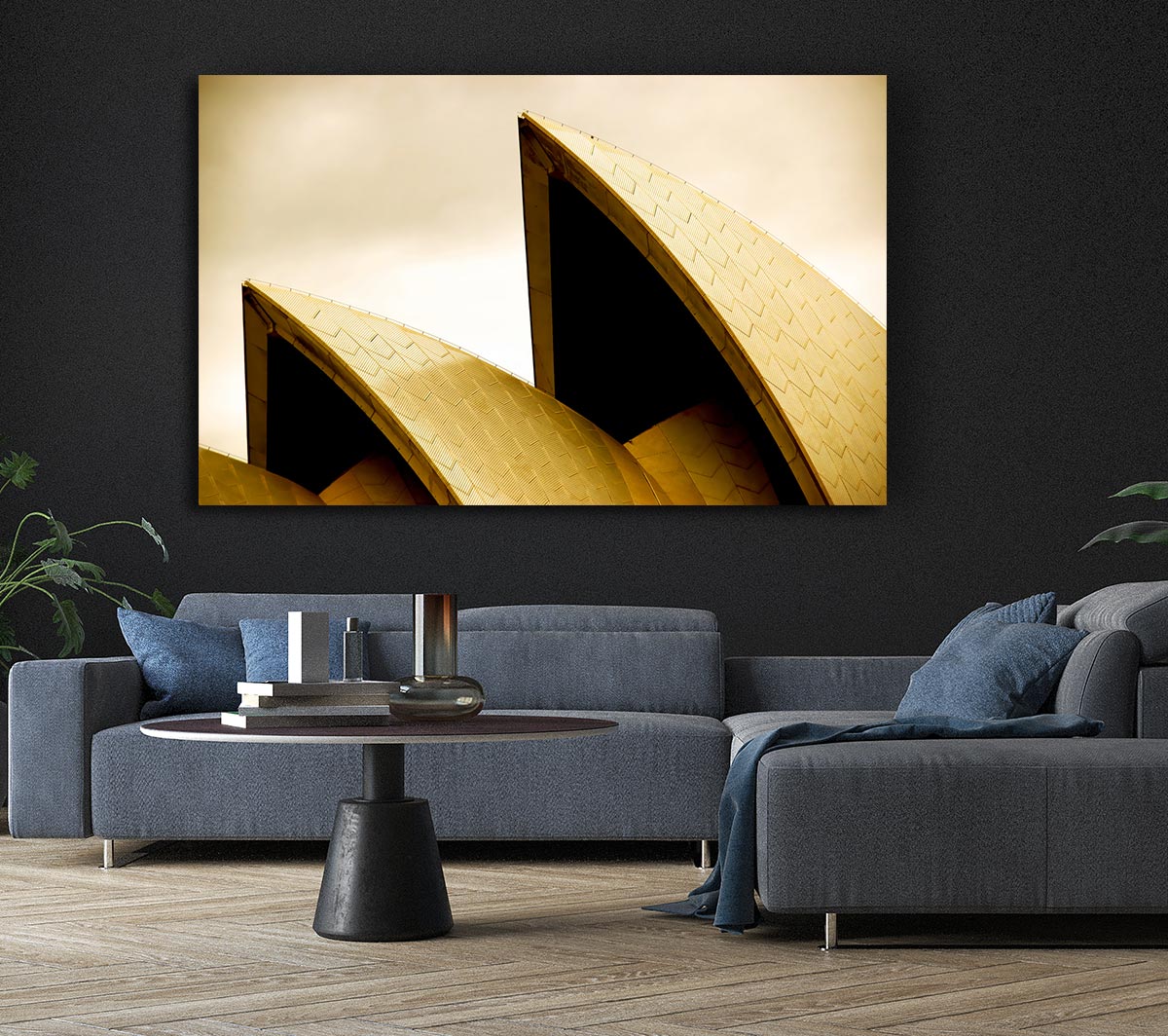 Sydney Opera House Peaks Sepia