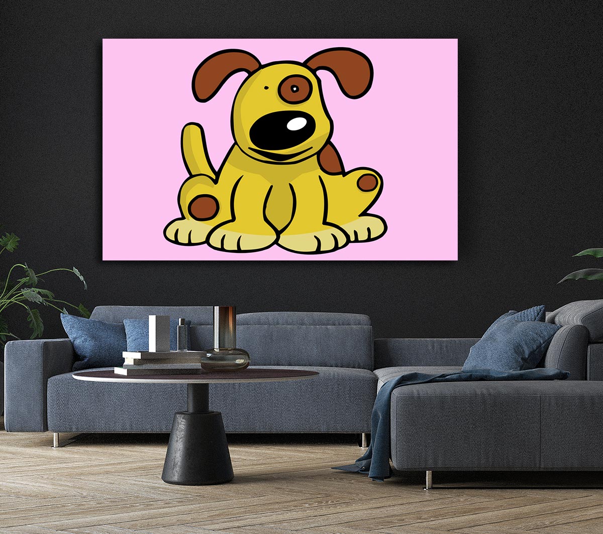 Dog Cartoon Tail Pink