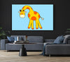 Funny Giraffe Looking Down Baby Blue
