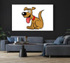 Happy Dog Cartoon With Tongue Out White