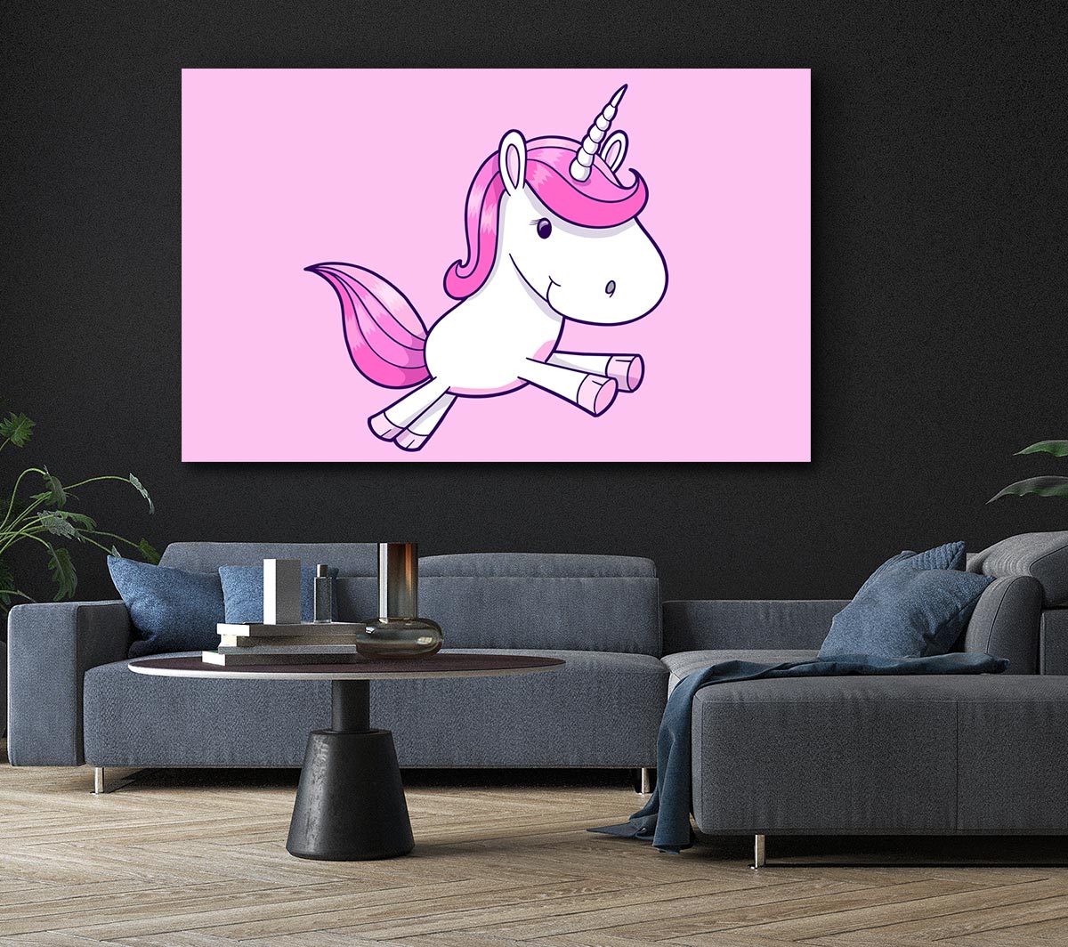 Leaping Unicorn Pink