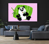 Panda Eating Bamboo Pink