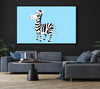 Standing Zebra Baby Blue