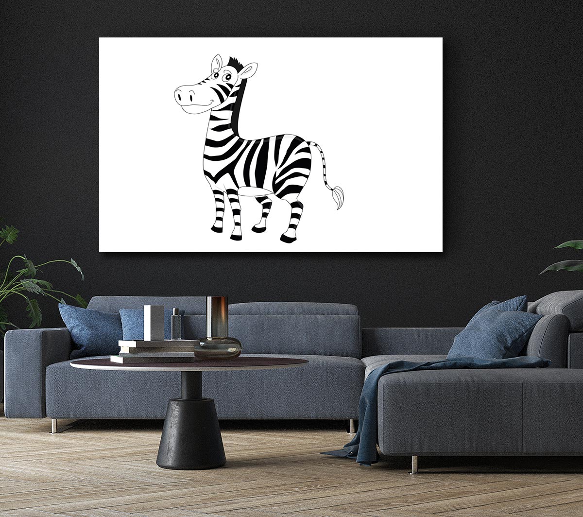 Standing Zebra White