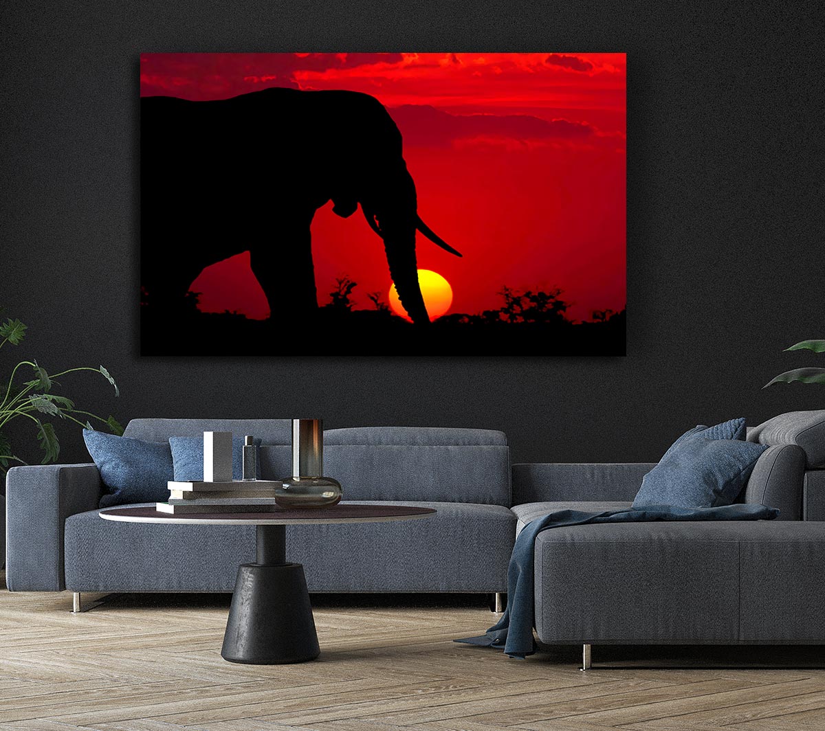 Elephant At Sundown