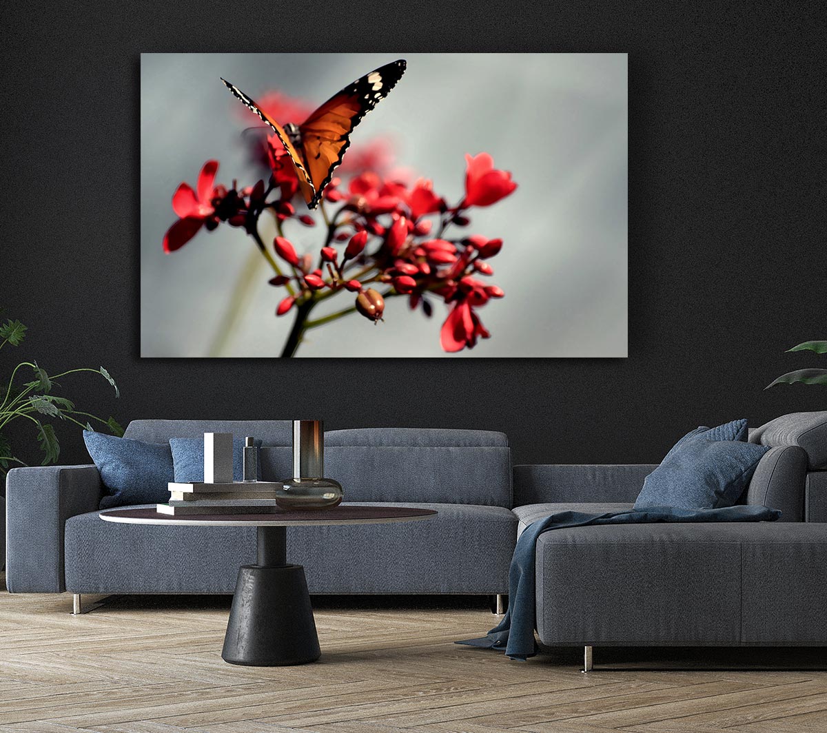 Orange Butterfly On Flower