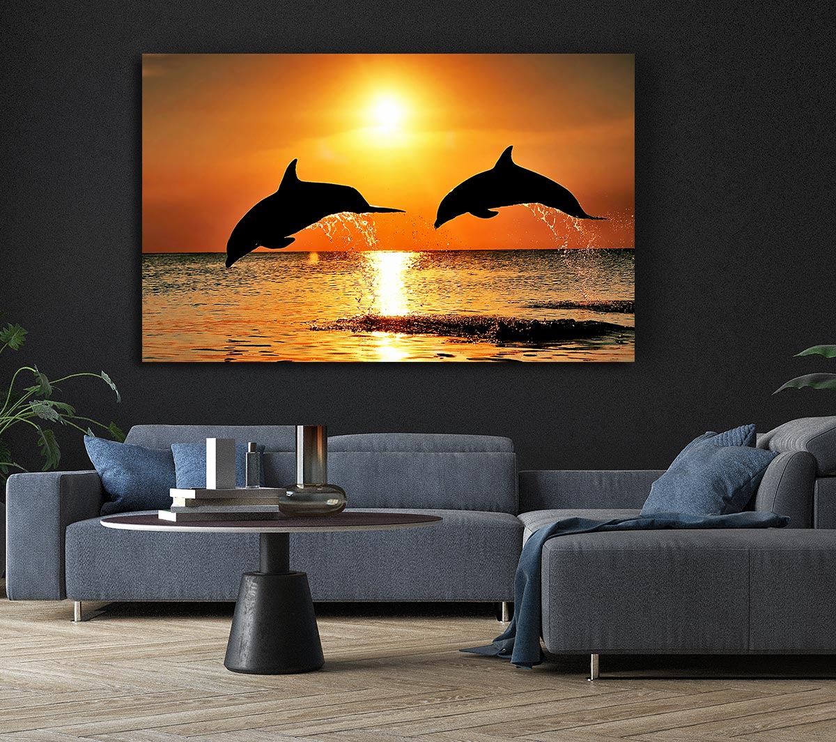 Sunset Dolphins