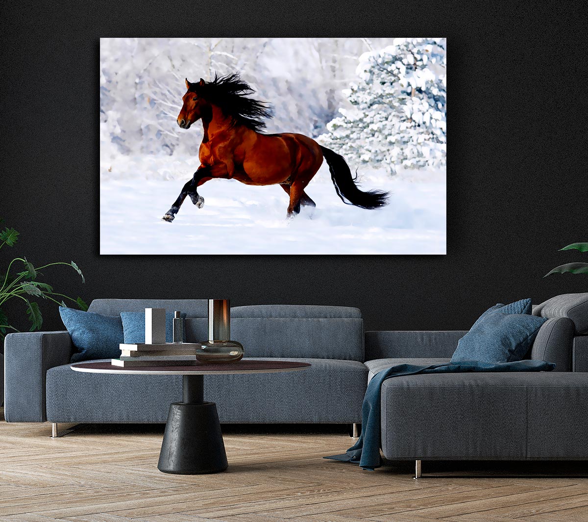 Wild Horse In The Snow