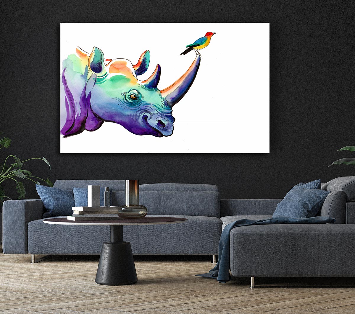 Rainbow Rhino Bird