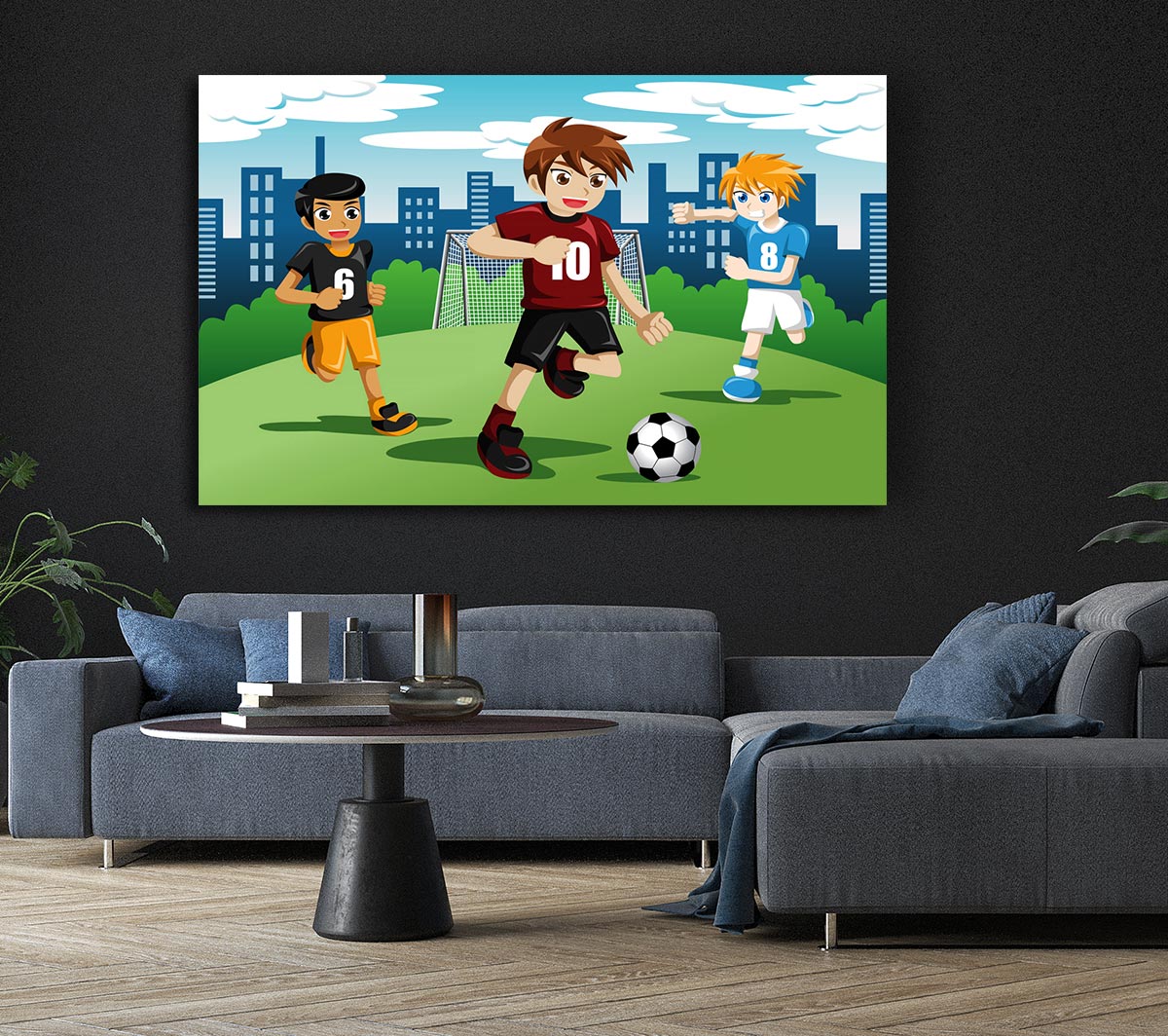 Piktura: Fëmijët Futbollistë