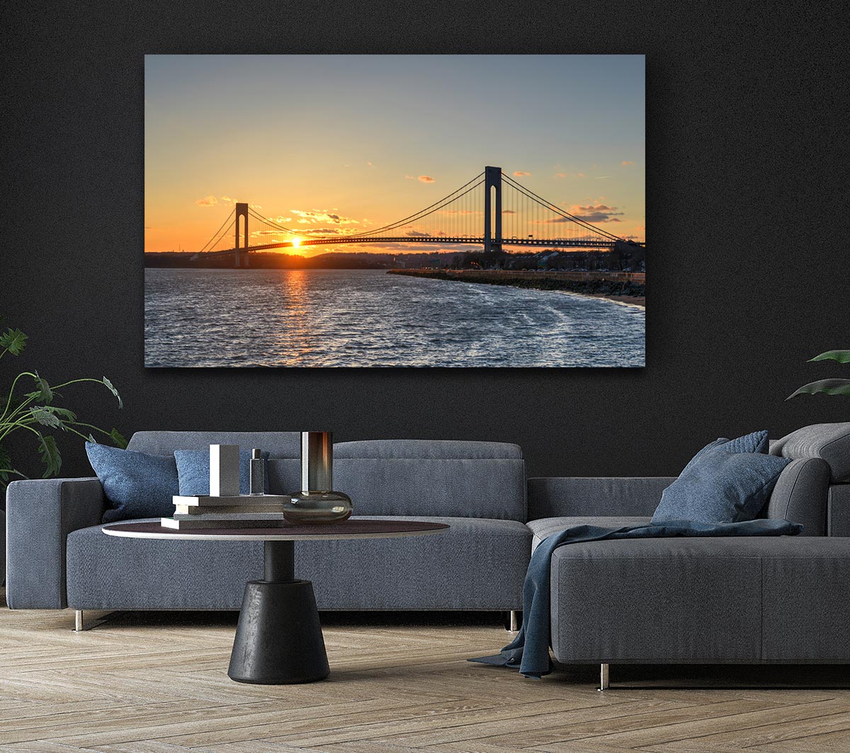 Overlooking the bridge above the sea