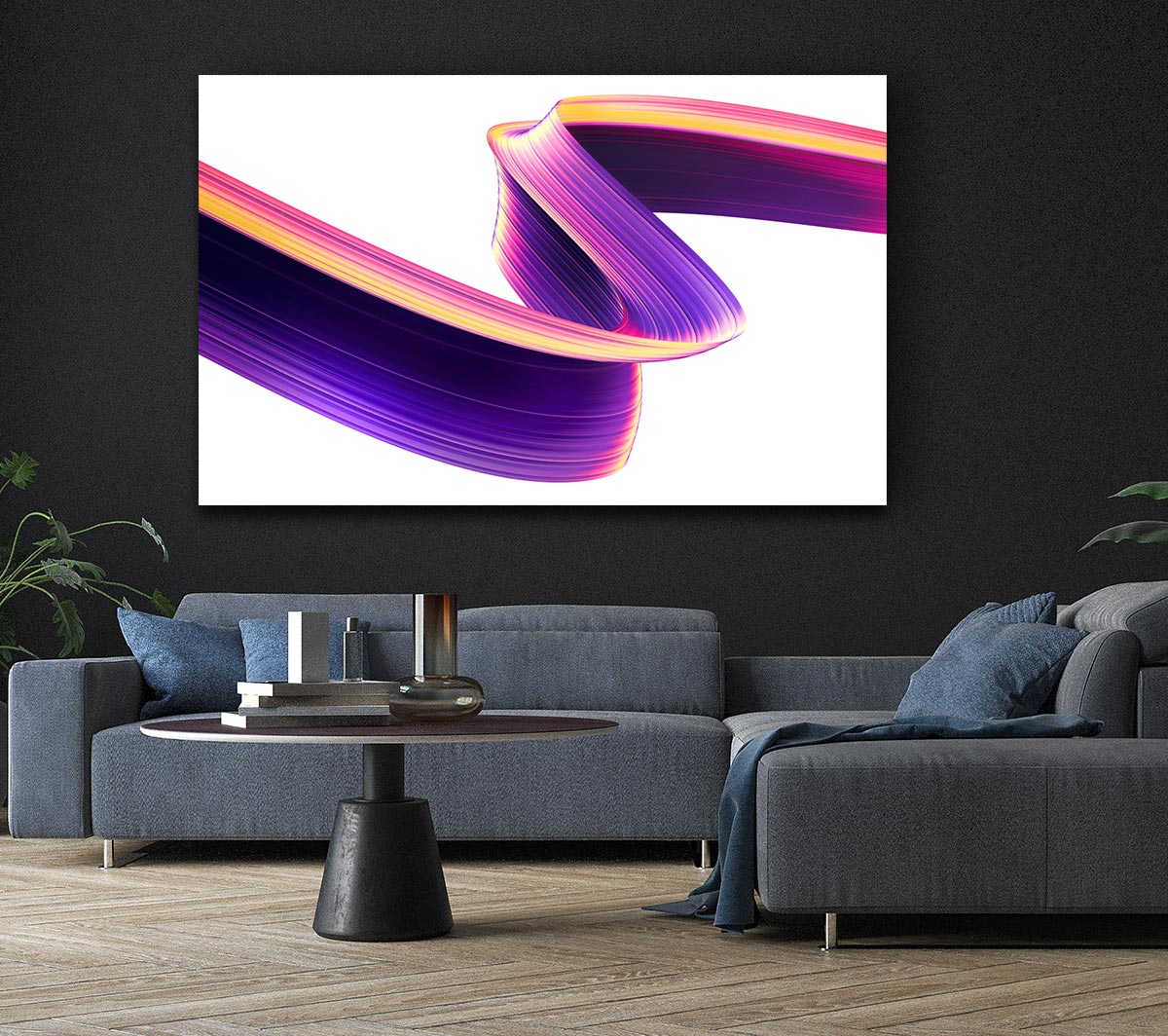 Purple Ribbon swirl