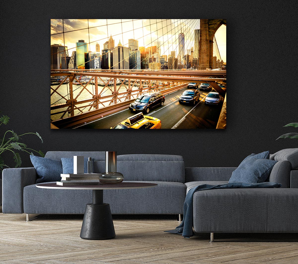 NYC bridge with traffic