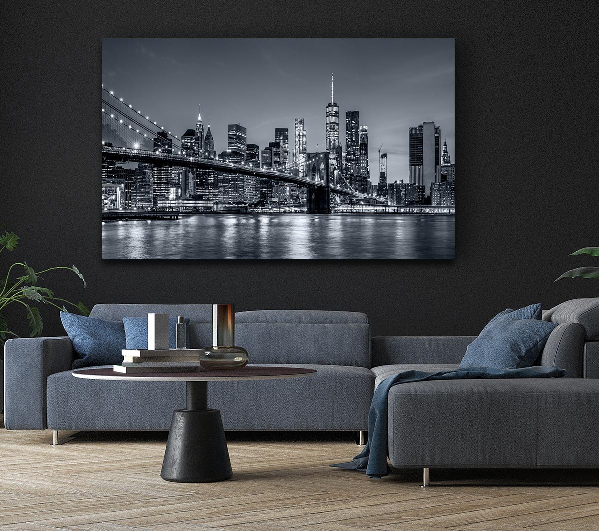 New york lights glowing