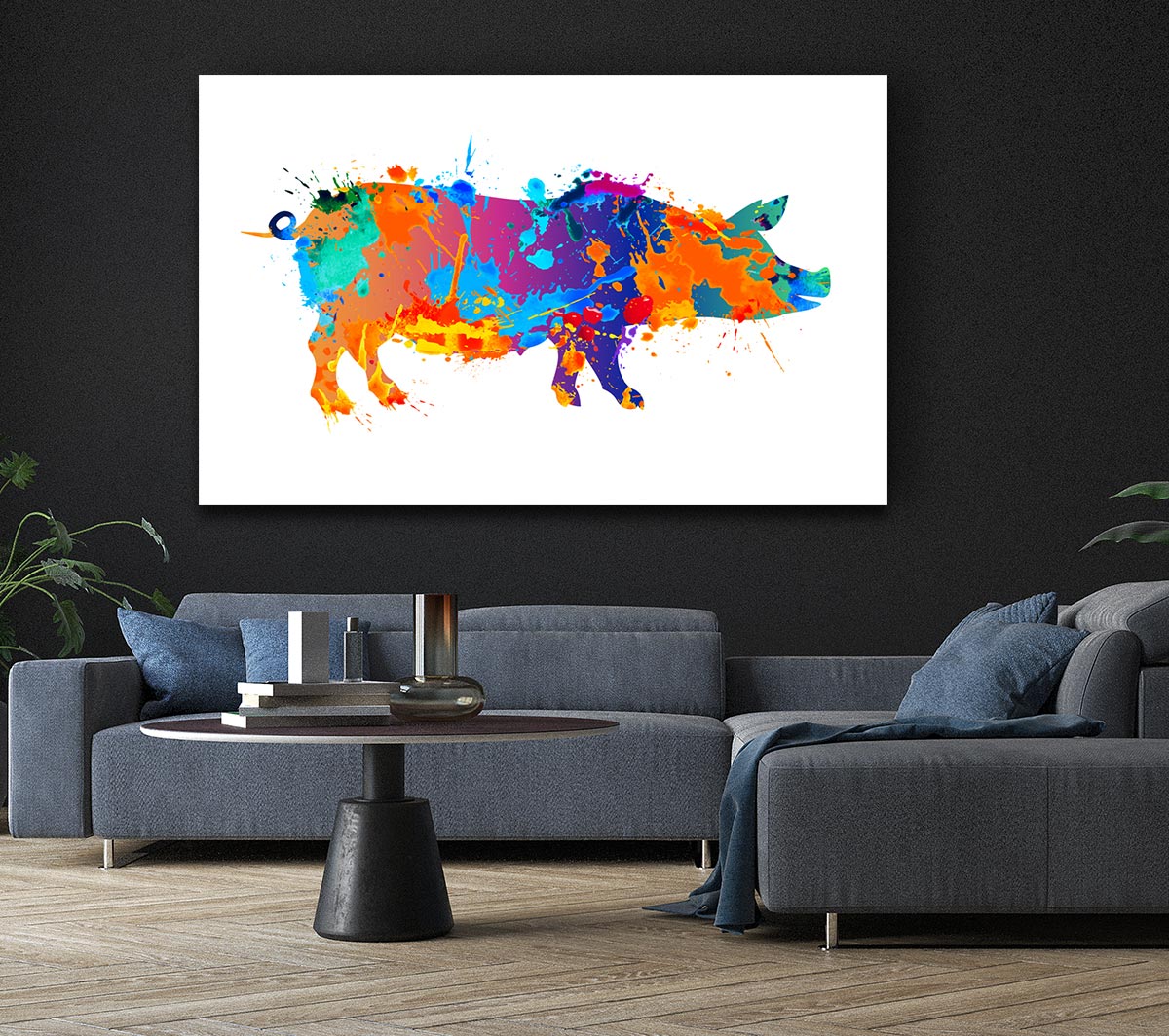 Colour splash Pig