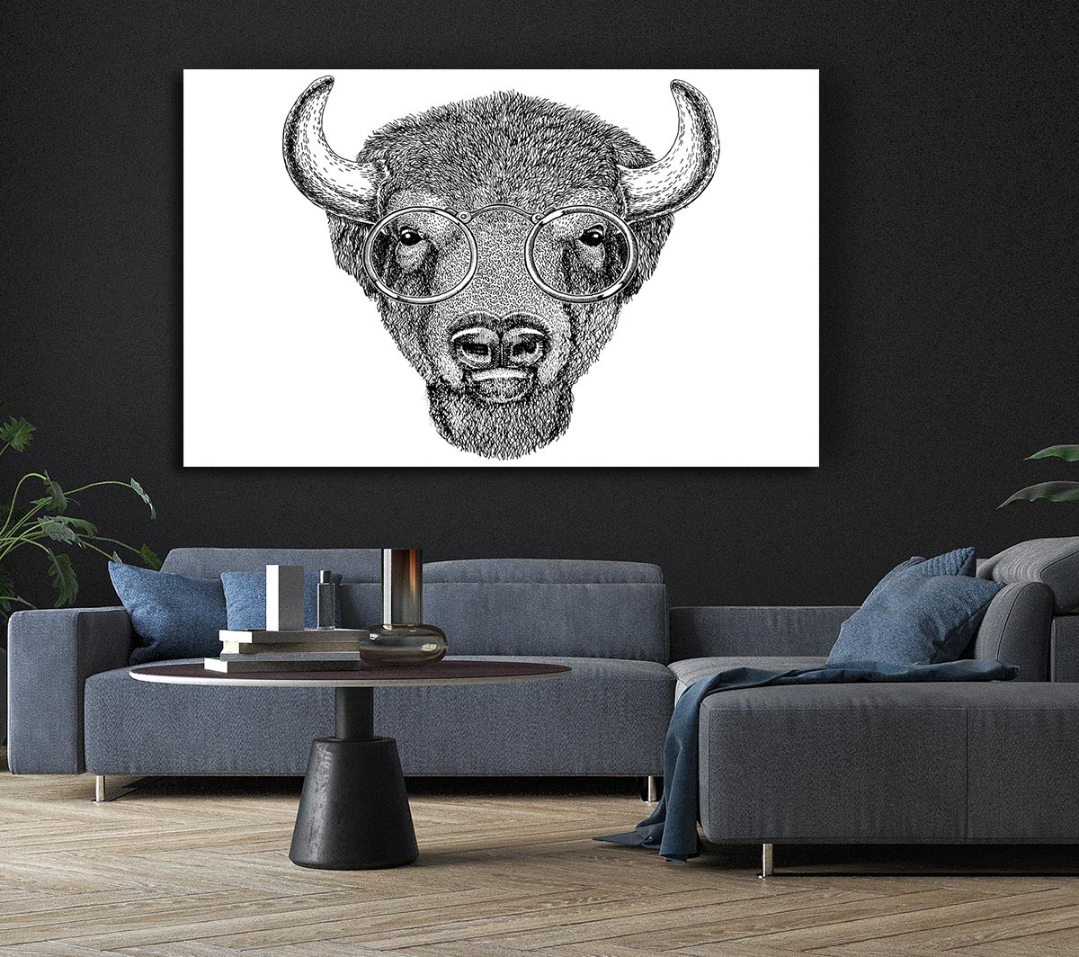 Glasses On A Bison