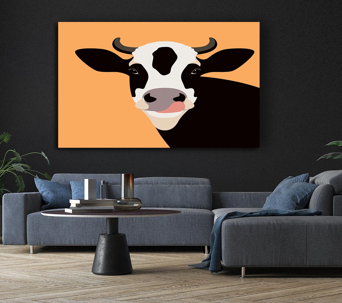 The Cow On Orange