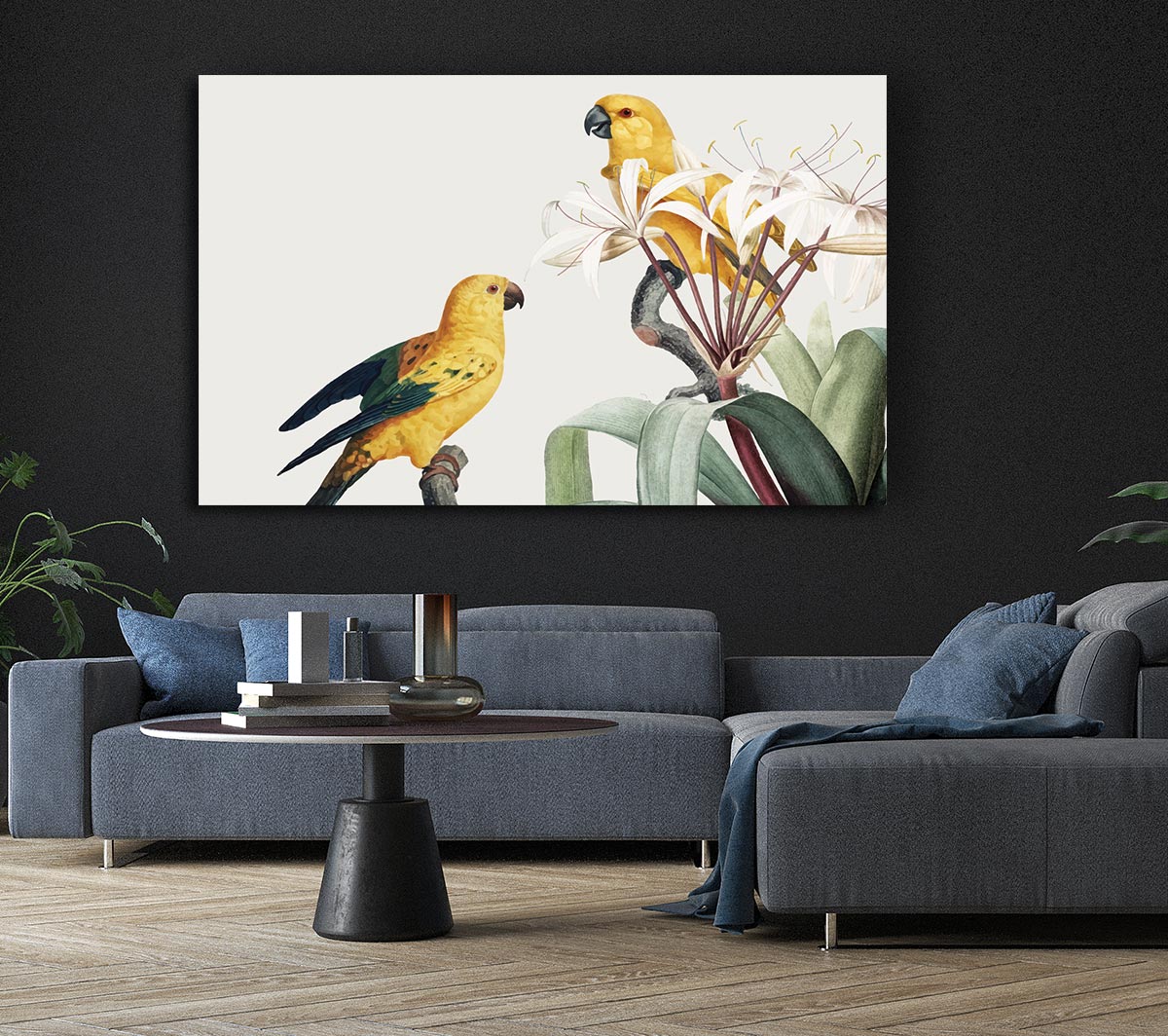 Two Yellow Parrots