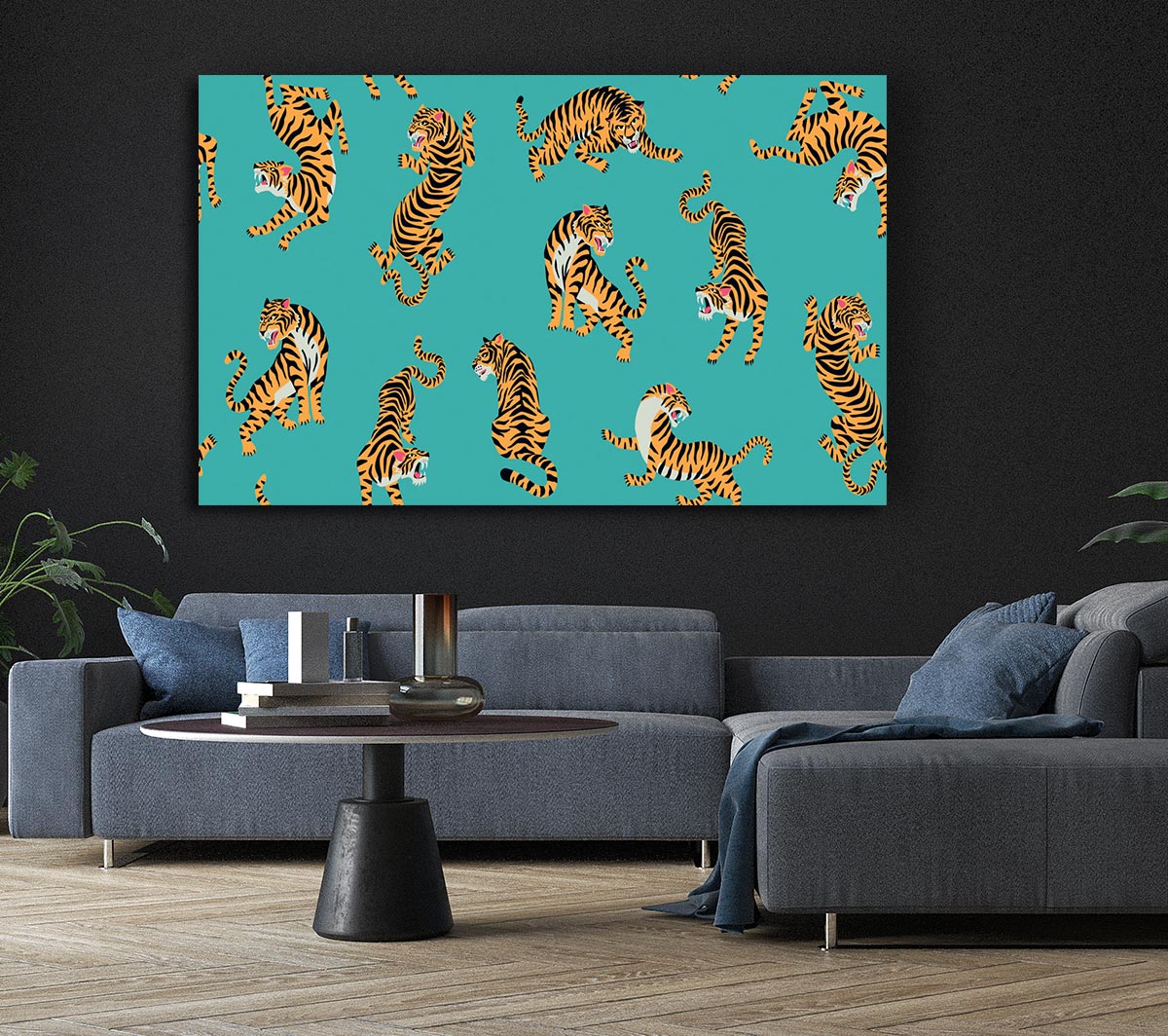 Turquoise Tiger Pattern