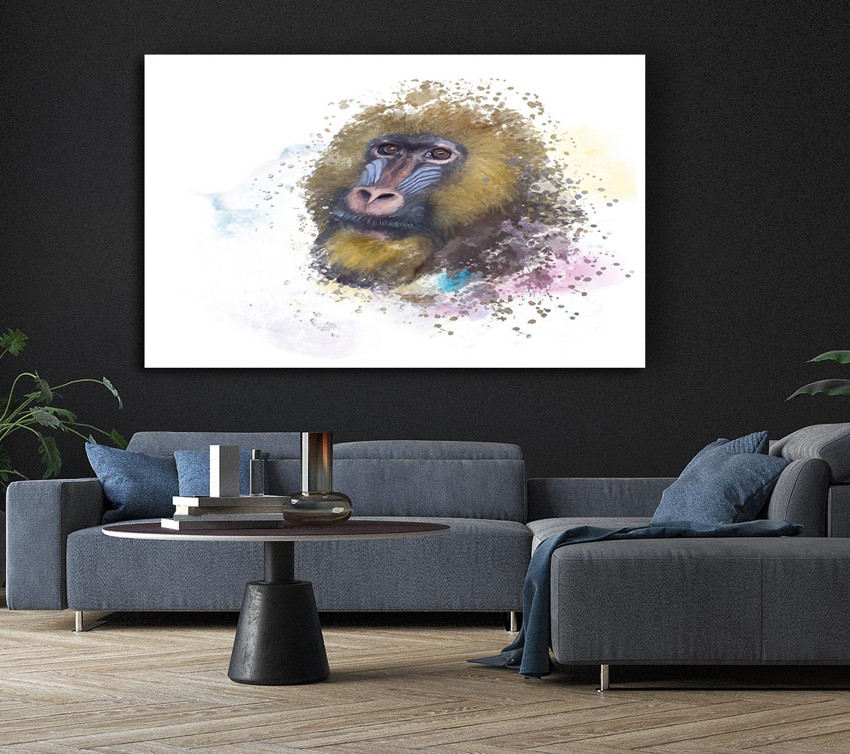 Mandrill Watercolour Splash