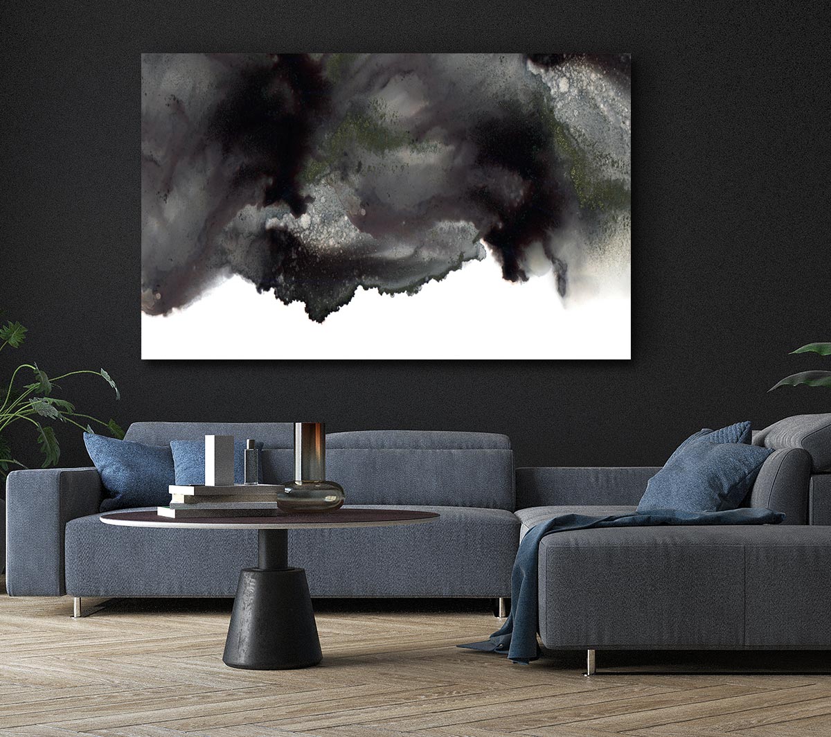 Black On White Abstract Cloud