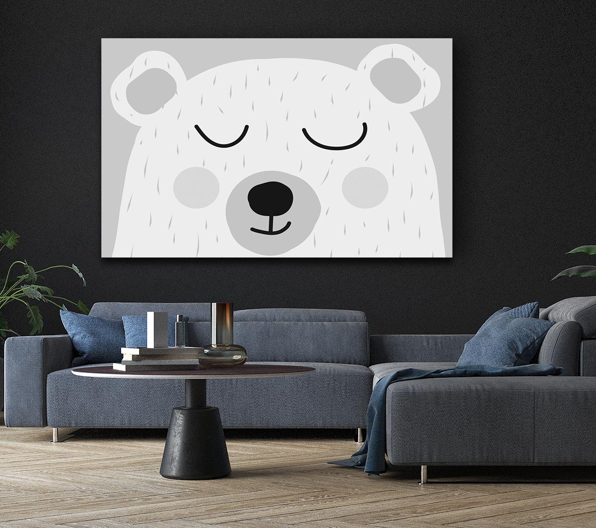 The Cute Bear Head Grey