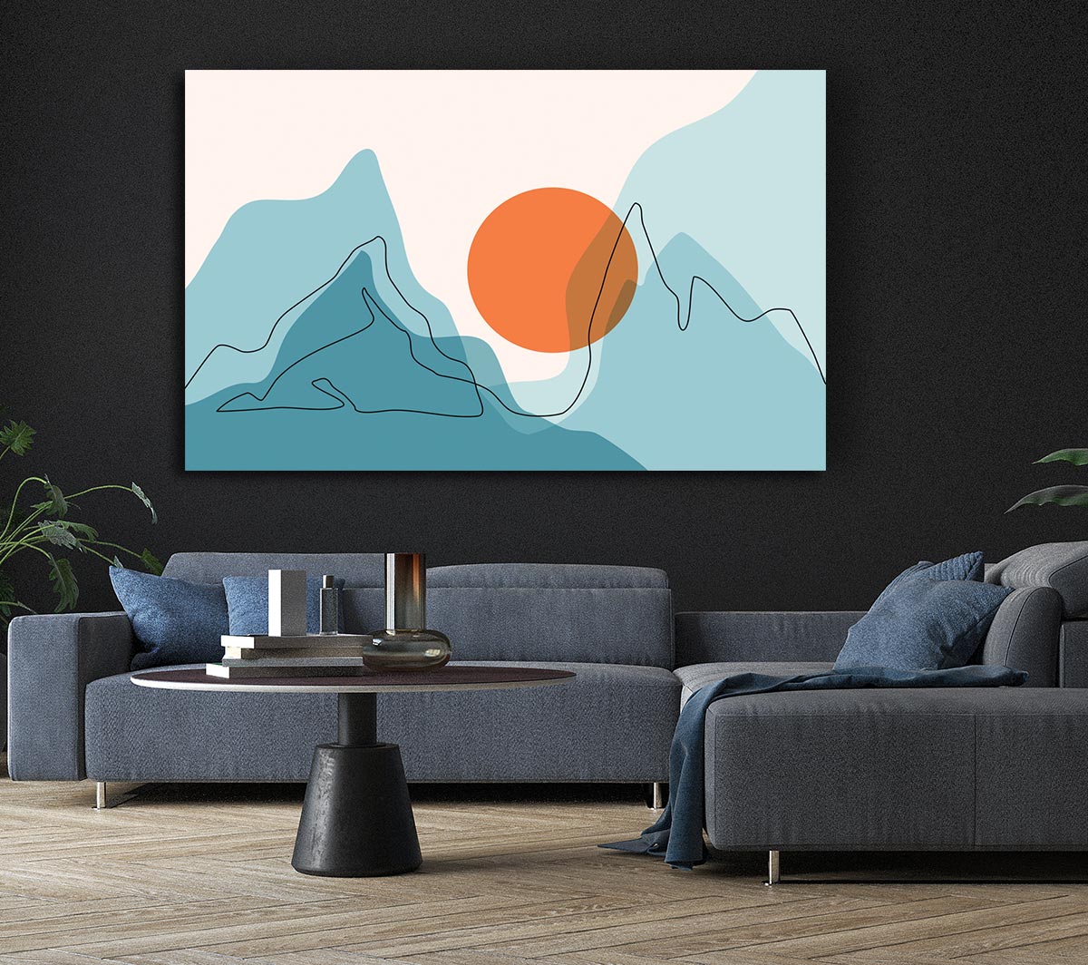 The Sun And Mountain Scene