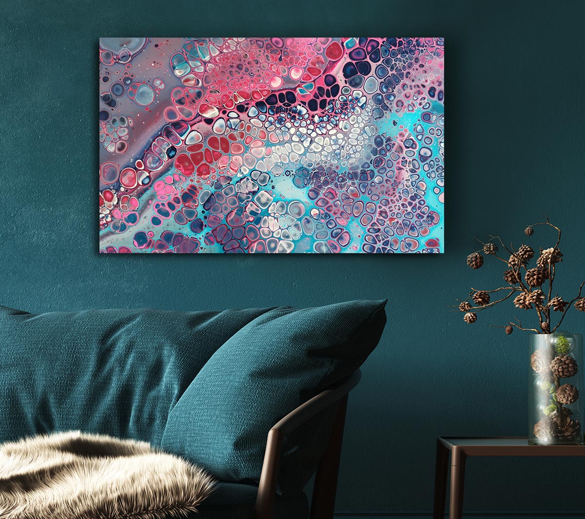 Pink And Blue Oil Splash